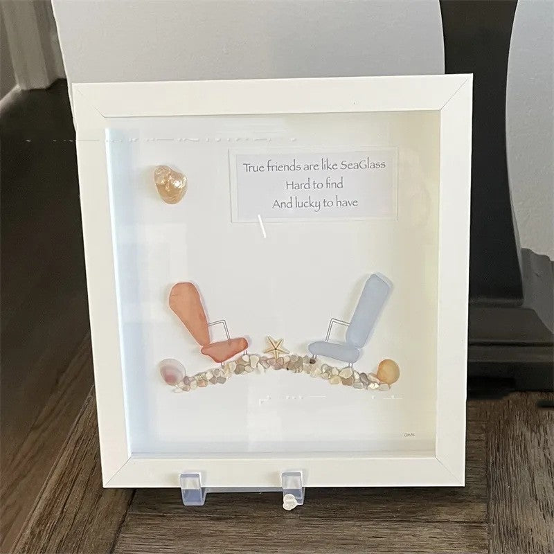 Sea Glass Beach Chair Friendship Photo Frame