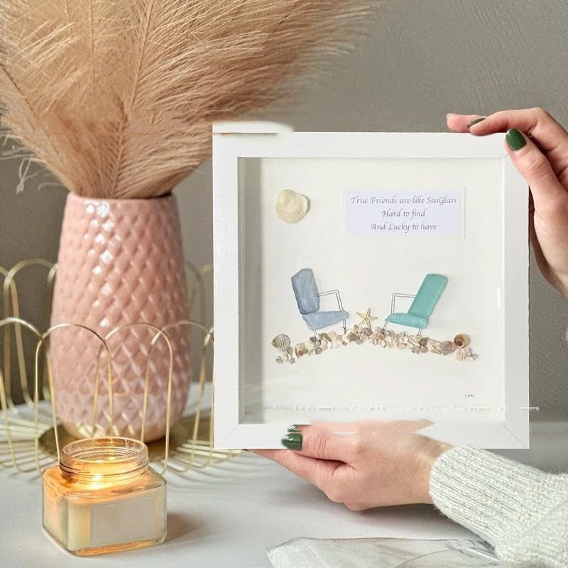 Sea Glass Beach Chair Friendship Photo Frame