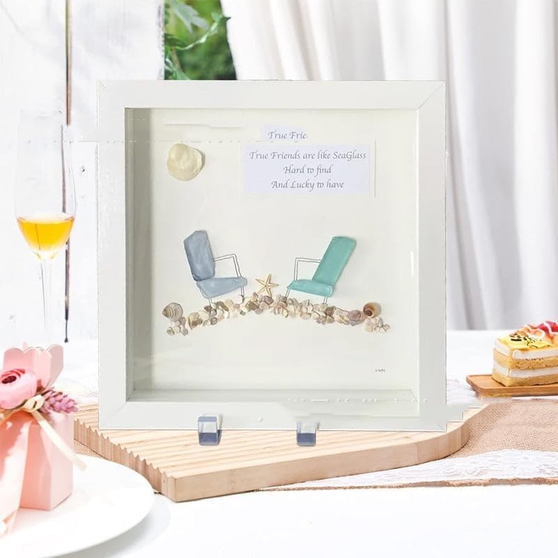 Sea Glass Beach Chair Friendship Photo Frame