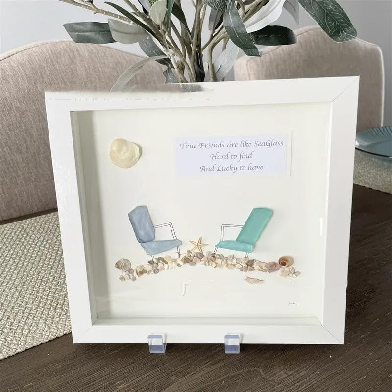 Sea Glass Beach Chair Friendship Photo Frame