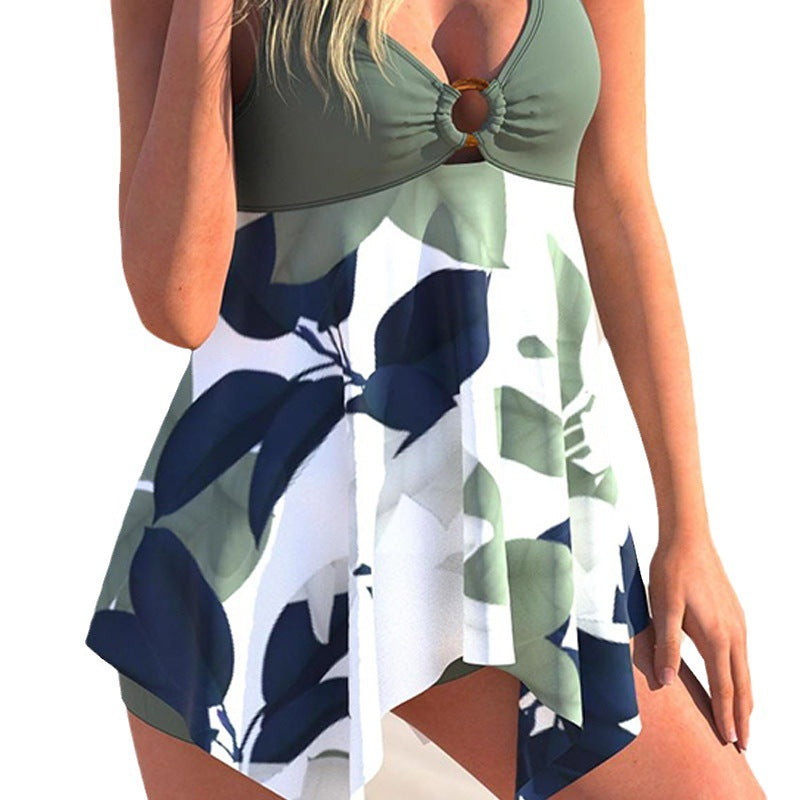 Women's Double-shoulder Strap Beauty Back Digital Printing Swimsuit